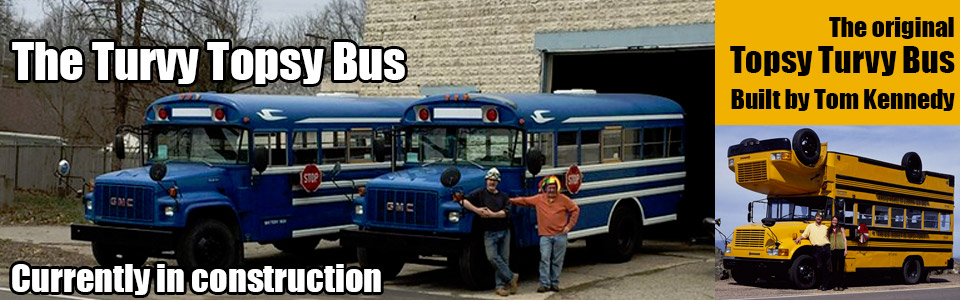 This is a photograph of the <strong>Turvy Topsy Bus</strong>.